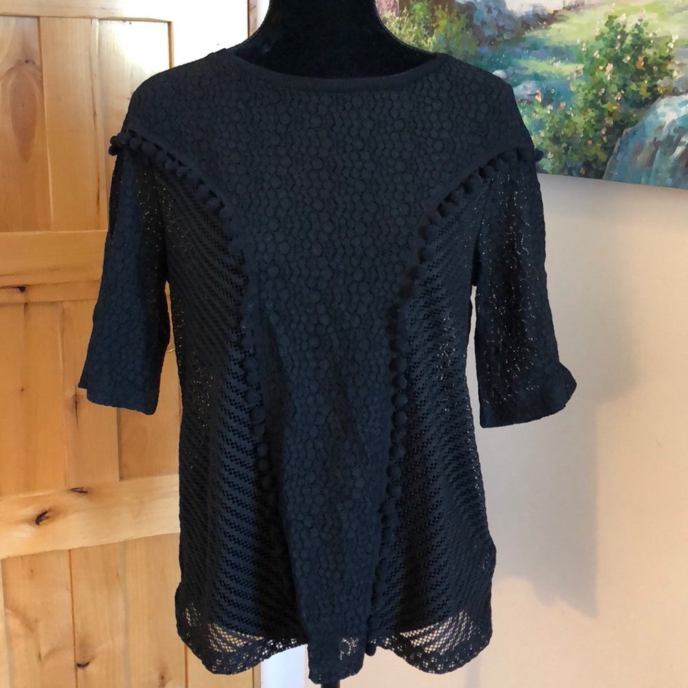 Unique Sheer Black Top